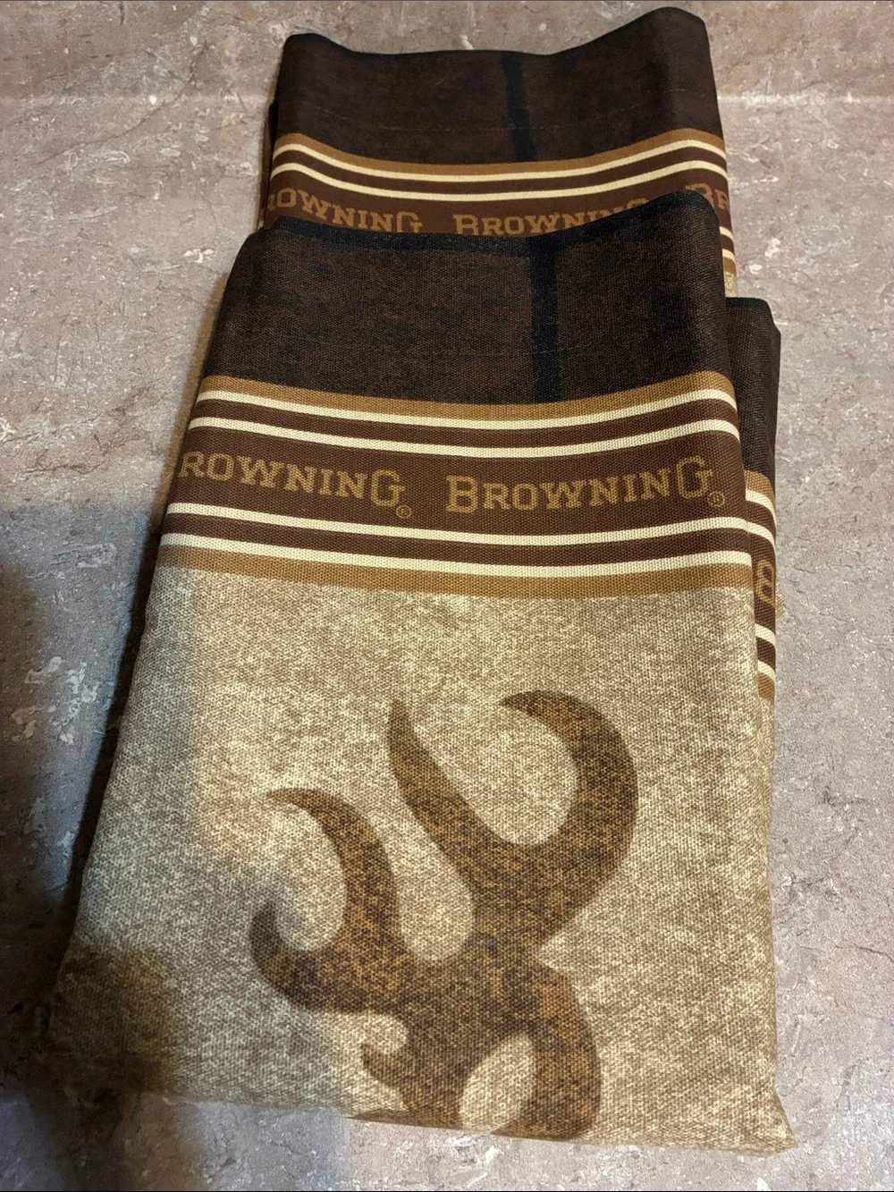 Browning Brown and Tan Deer Logo Decorative Pillow Covers Set of 2
